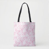Hot Pink Scribble Cats – modern cute Pattern Tote Bag (Voorkant)
