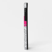 Hot Pink & Silver Glitter BLING iPhone 5 hoesje (Achterkant/links)