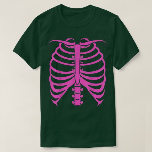 Hot Pink Skeleton Tshirt (Design voorkant)