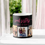 Hot Pink Soul Sisters 3 Fotocollage Keepsake Koffiemok<br><div class="desc">Vier zusterschap met de Hot Pink Sisters 3 Fotocollage Keepsake Cadeau Coffee Mok. Deze levendige mok is voorzien van een prachtige collage van drie gekoesterde foto's, het vastleggen van speciale momenten gedeeld met je zussen. Het hete roze ontwerp voegt een leuke en stijlvolle touch toe, waardoor het een opvallend stuk...</div>