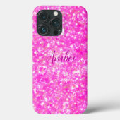 Hot Pink Sparkle Glitter Elegant op maat Case-Mate iPhone Case (Achterkant)