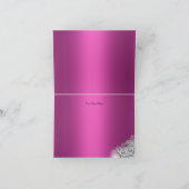 Hot Pink Sparkle Masquerade Dank u kaart (Binnen)