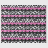 Hot Pink Sparkle Zebra Girly's Cadeaupapier (Vlak)