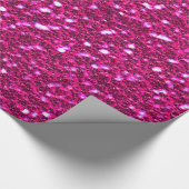 Hot Pink Sparkly Glittery Girly Cadeaupapier (Hoek)
