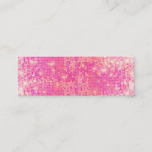Hot Pink Sparkly Sequins Skinny Visitekaartje (Voorkant)