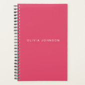 Hot Pink | Spiral Weekly/Maandelijks 2024 Planner (Voorkant)