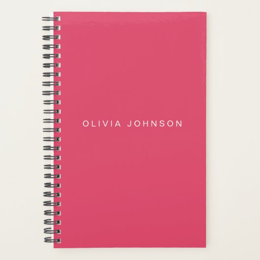 Hot Pink | Spiral Weekly/Maandelijks 2024 Planner (Voorkant)