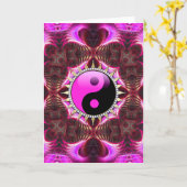 Hot Pink Spiritueelste New age Kaart Liefde (Gele Bloem)