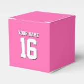 Hot Pink Sporty Team Jersey Bedankdoosjes (Voorkant Zijde)