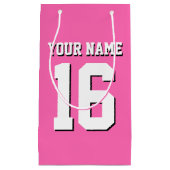 Hot Pink Sporty Team Jersey Klein Cadeauzakje (Voorkant)