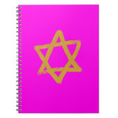 Hot Pink Star van David Notitieboek (Voorkant)