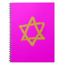 Hot Pink Star van David Notitieboek