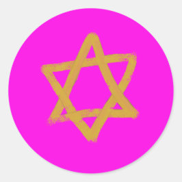 Hot Pink Star van David Stickers