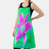 Hot Pink Stargazer Lily op Turquoise en Green Schort (Insitu)