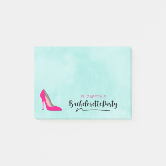 Hot Pink Stiletto High Hiel Bachelorette Party Post-it® Notes (Voorkant)