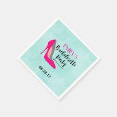 Hot Pink Stiletto High Hiel Bachelorette Party Servet (Hoek)
