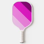 Hot Pink Stripes Monogram Initialen Pickleball Paddle (Achterkant)