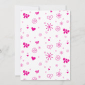 Hot Pink Super Girly Baby shower Uitnodiging (Achterkant)