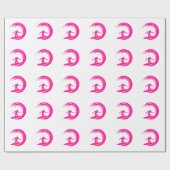 Hot Pink Surfing Cadeaupapier (Vlak)