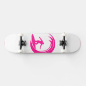 Hot Pink Surfing Skateboard (Horizontaal)