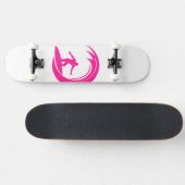 Hot Pink Surfing Skateboard (Horizontaal)