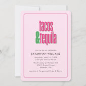Hot Pink Tacos Verjaardag Bachelorette Vrijgezelle Kaart (Voorkant)