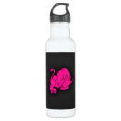 Hot Pink Taurus Bull Zodiac Sign Waterfles (Voorkant)