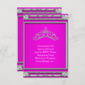 Hot Pink Tiara RSVP voor alle doeleinden (Voorkant / Achterkant)