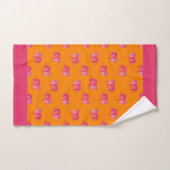 Hot Pink Tiger op vet Sinaasappel Boho Pattern Bad Handdoek (Handdoek)