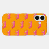 Hot Pink Tiger op vet Sinaasappel Boho Pattern Case-Mate iPhone Case (Achterkant (horizontaal))