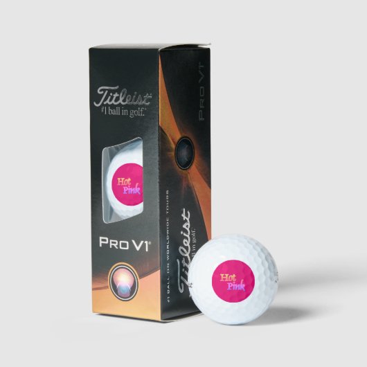 Hot Pink Titleist Pro V1 golfballen 3 stuks (Verpakking)