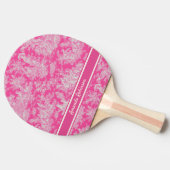 hot pink toile de jouy bedrukt tafeltennisbatje (Zijkant)