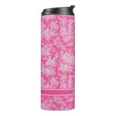  hot pink toile de jouy bedrukt thermosbeker (Gedraaid links)