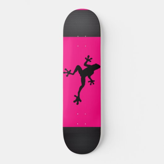 Hot Pink Tree Frog Skateboard (Voorkant)