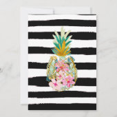 Hot Pink Tropical Luau Pool Party Verjaardag Kaart (Achterkant)