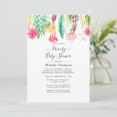 Hot-Pink Tropical Summer Drive met douche Kaart (Staand voorkant)