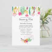 Hot-Pink Tropical Summer Vrijgezellenfeest per mai Kaart (Staand voorkant)
