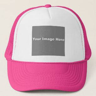Hot Pink Trucker Hat Sjabloon Pet