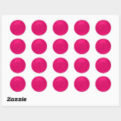 Hot Pink Two Hearts Intertwined Wedding Ronde Sticker (Vel)