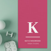 Hot Pink typografisch monogram Yogamat