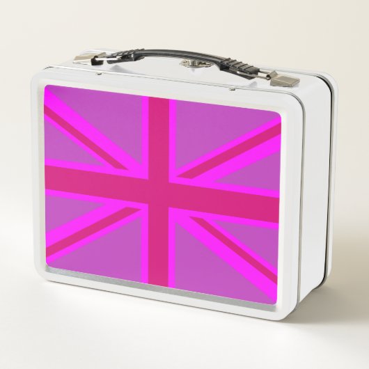 Hot Pink Union Jack Britse vlag achtergrond (Achterkant)