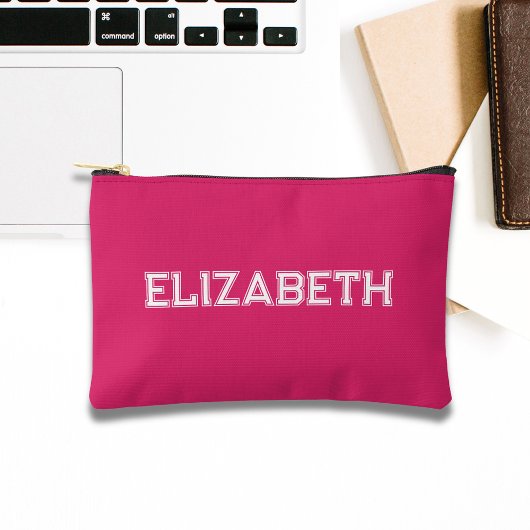 Hot Pink University lettertype monogram Etui