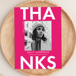 Hot pink | Vet Afstudeerder Foto Afstuderen Hartel Briefkaart