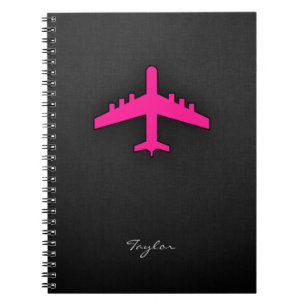 Hot Pink Vliegtuig Notitieboek