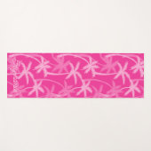 Hot Pink Voeg Jouw naam Palmbomen toe Yogamat (Voorkant (horizontaal))