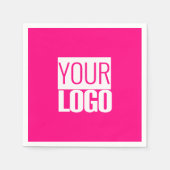 Hot Pink - voeg vet logo toe Servet (Voorkant)