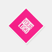 Hot Pink - voeg vet logo toe Servet (Hoek)