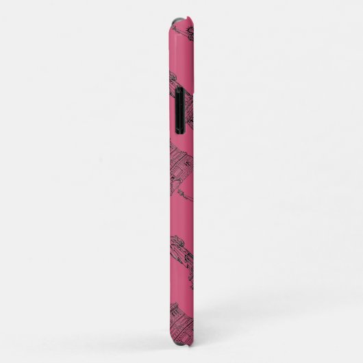 Hot Pink Vrijheidsbeeld Case-Mate iPhone Case (Achterkant/rechts)