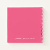 Hot Pink Waterverf Cherry Blossom Tree Notitieboek (Achterkant)