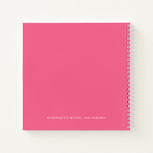 Hot Pink Waterverf Cherry Blossom Tree Notitieboek (Achterkant)